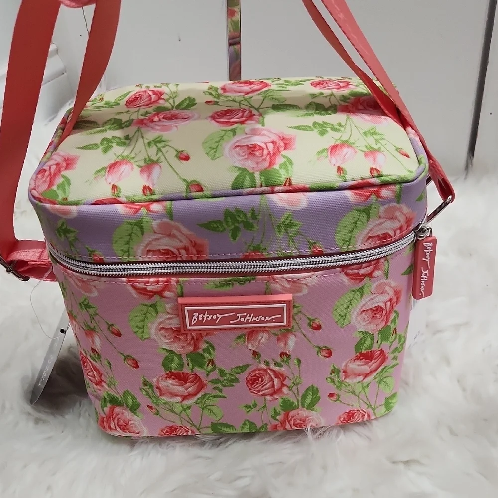 💕▪️Betsey Johnson▪️Pink Multi 6 Pack Cooler Lunch Tote Floral Bag